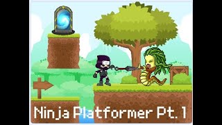 Scratch Tutorial  Ninja Platformer  Part 1  How to make a platformer game in scratch [upl. by Abe]