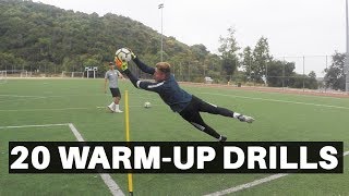 20 Goalkeeper WarmUp Drills  Pro GK [upl. by Esinyt]