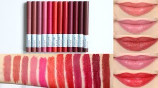 Maybelline SuperStay Ink Crayon Lipstick  Lip Swatches  Review [upl. by Quent]