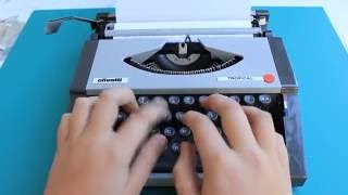 Typewriting  1977 Olivetti Tropical Typewriter [upl. by Pudendas]