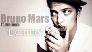 Bruno Mars ft Eminem Lighters Instrumental LYRICS [upl. by Ecargyram507]