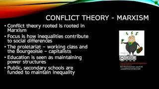 Functionalism and Conflict Theory  Education [upl. by Plotkin]