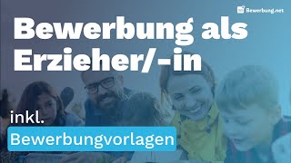 Erzieherin Bewerbung  Ausbildung Aufgaben  Muster [upl. by Dnalhsa]