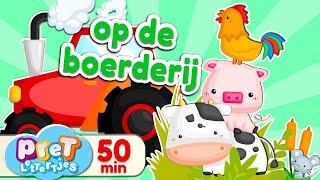 Boerderijdieren Dierengeluiden • Leukste Pretlettertjes Filmpjes op de boerderij [upl. by Janerich]