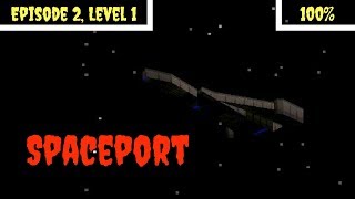 Duke Nukem 3D 100 Walkthrough E2L1 Spaceport [upl. by Aldin821]