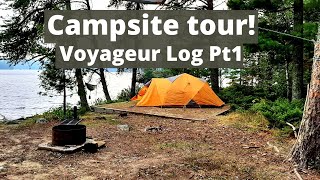 Voyageurs National Park Campsite Tour Voyageur Log Pt1 [upl. by Ruthanne118]