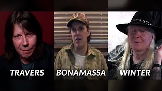 Bonamassa Travers Johnny Winter talk about Frank Marino [upl. by Uttasta]