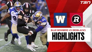 Winnipeg Blue Bombers vs Ottawa Redblacks  CFL HIGHLIGHTS [upl. by Hcire]