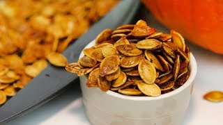 How to Roast Pumpkin Seeds  DIY Roasted Pumpkin Seeds  RECIPE [upl. by Ydal536]