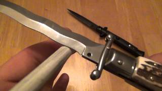 Knife Review  Frank B Italian Stiletto 11quot KrisStag Lockback [upl. by Hazelton]