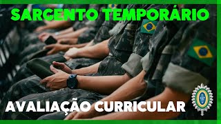 SARGENTO TEMPORÁRIO DO EXÉRCITO  AVALIAÇÃO CURRICULAR [upl. by Ahsha]