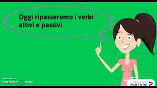 VERBI ATTIVI E PASSIVI [upl. by Ytirahs]