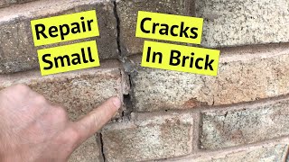 Repair Small Cracks In Brick Wall  HOW TO [upl. by Dickenson]