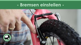 Bremsen richtig einstellen beim Kinderfahrrad [upl. by Enelak]