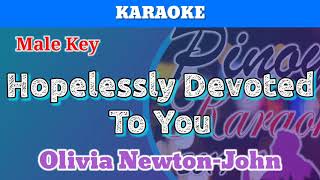 Hopelessly Devoted To You by Olivie NewtonJohn Karaoke  Male Key [upl. by Ynnob30]