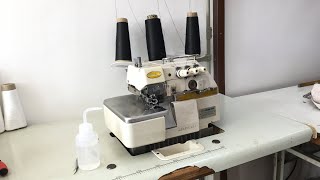 how to thread an overlock industrial machine step by step full video [upl. by Yracaz971]