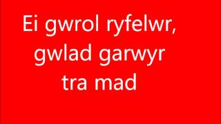 Welsh National Anthem  lyrics [upl. by Acceb196]