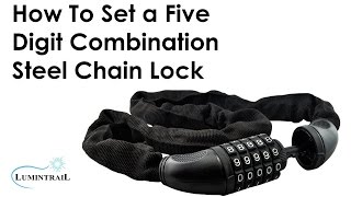 How To Set a Combination Bike Steel Chain Lock [upl. by Sanfo]