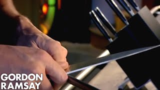 How To Sharpen A Knife  Gordon Ramsay [upl. by Debera]