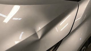 PDR Aluminum Hood Dent [upl. by Eemaj]