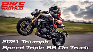 2021 Triumph Speed Triple 1200 RS First Ride On Track [upl. by Bradly480]