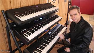 Under 40000 Donner vs Alesis vs Inovus  Digital Pianos Compared 88 Keys Fully Weighted [upl. by Riobard]