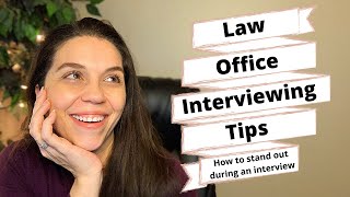 PARALEGAL INTERVIEWING TIPS How to stand out during an interview [upl. by Fullerton]