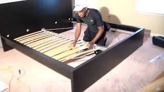 Ikea MALM king bed assembly part 2 [upl. by Nichy]