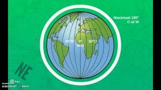 Aardrijkskunde  Plaatsbepaling op aarde  Wereldgradennet [upl. by Ruckman]