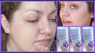 Rimmel Stay Matte Liquid Mousse Foundation First Impression  Review [upl. by Mahau]