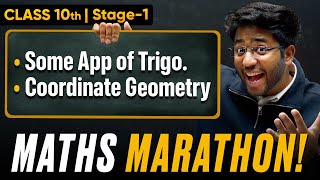 Class 10th Maths Maha Marathon  Some App of Trigonometry amp Coord Geometry 🔥  Shobhit Nirwan [upl. by Ranice554]