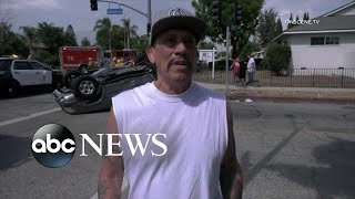 Actor Danny Trejo saves baby trapped in car l ABC News [upl. by Ahsekyw841]