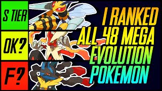 I Ranked All 48 Mega Evolution Pokemon  Mr1upz [upl. by Ellehc774]