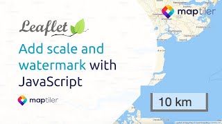 Leaflet Tutorial 6 Add scale and watermark [upl. by Aeila335]