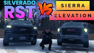 What’s the difference between the GMC Sierra Elevation and the Chevrolet Silverado RST [upl. by Etsirhc]