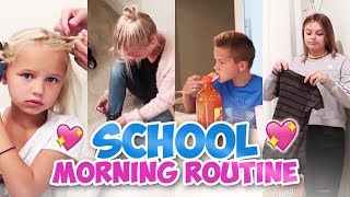 SCHOOL MORNING ROUTINE WITH 4 KIDS  THE LEROYS [upl. by Andros]