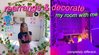 rearrange amp decorate my room with me moving my bed out of my closet [upl. by Nawk]