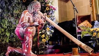 Traditional Aboriginal Didgeridoo Creation Song  Lewis Burns  Heart amp Mind Festival didgeridoo [upl. by Getter]