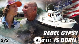 PROJECT BOAT Rebuild Motor Yacht BOAT TOUR  Old Boat Restoration of Liveaboard Trawler Durbeck [upl. by Aniad322]