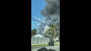 VIDEO Explosion set off by fireworks in California [upl. by Adamis591]