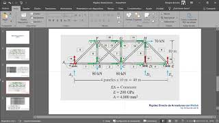 Método de Rigidez Directa para Armaduras con MATLAB [upl. by Einiar]