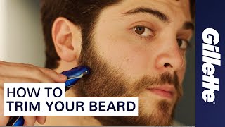 How to Trim Your Beard Beard Grooming Tips  Gillette STYLER [upl. by Luann]