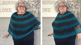 PERFECT GIFT PONCHO  FREE CROCHET PATTERN [upl. by Hawkie]