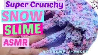 HOW TO MAKE SNOW FIZ SLIME DIY THE CRUNCHIEST SLIME IN THE WORLD CRUNCHY ASMR [upl. by Buzzell]