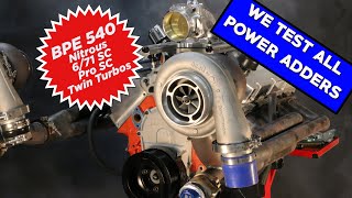 540 BBC NITROUS BLOWER amp TWIN TURBOS [upl. by Atteselrahc]