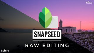 RAW Editing in Snapseed RAW Photo  Snapseed Tutorial [upl. by Tekla2]