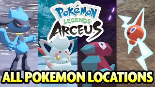 EVERY POKEMON LOCATION in POKEMON LEGENDS ARCEUS All Rare Pokemon [upl. by Liew]