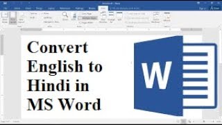 Convert English to Hindi in MS Word [upl. by Karas]