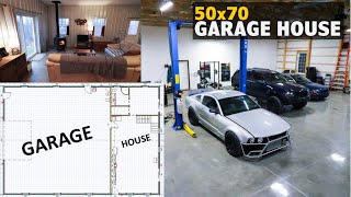 50x70 Garage House  FULL TOUR and COST Breakdown [upl. by Adlay]