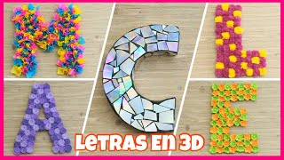 LETRAS EN 3D  5 IDEAS PARA DECORAR  DIY [upl. by Ardnikal]